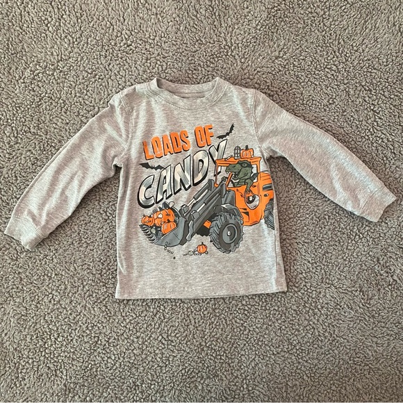 Toddler Boy Long Sleeve Shirts 3T Halloween Dinosaur Stripes Dogs T-Shirts LOT - Picture 2 of 10